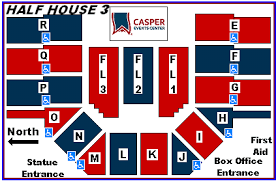 casper events center seating map