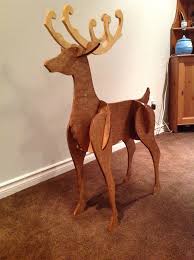 Wooden Reindeer 3 Feet High Christmas Yard Art Christmas Decorations Diy Outdoor Christmas Wood
