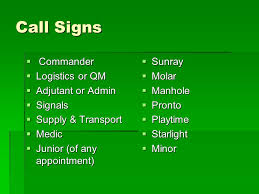 6 hours ago military call signs are a not only a colorful way to send messages and identify . Radio Communications Mtp S 1 History Of Communications And Intelligence 2 Phonetic Alphabet 3 Call Signs 4 Voice Procedure Ppt Download