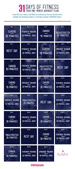 Popsugar Get Fit 2014 Your Daily Guide To A Healthy New You Getfit2014 Month Workout Daily Workout Plan Workout Calendar