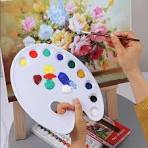 Plastic Flower Shaped Small Art Drawing Palette for Artist ...