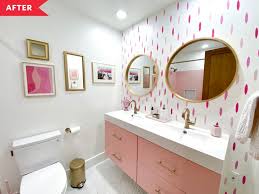 vintage pink tile bathroom refresh