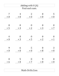 25 Adding 0 S To Single Digit Numbers Questions Math Fact Worksheets Addition Worksheets Math Facts