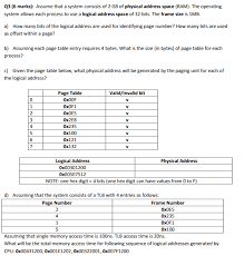 Solved Q3 6 Marks Assume That A System Consists Of 2 G Chegg Com