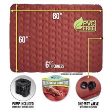 Lightspeed Outdoors Queen Pvc Free Air Bed Mattress With Flexform For Camping And Travel Marsala Affiliate Air Air Bed Bed Mattress Flexform