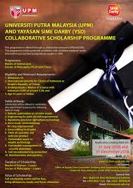 At sime darby plantation, we look for talented individuals who have the drive to uphold our as a global leader in the plantation industry with operations in 16 countries, sime darby plantation offers vast click on the link below to discover opportunities. Universiti Putra Malaysia Upm And Sime Darby Foundation Ysd Collaborative Scholarship Programme School Of Graduate Studies