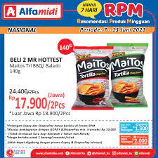 Promo ini berlaku mulai tanggal 29 maret 2021 hingga 04 april 2021, berbagai produk ditawarkan dengan harga yang cukup murah dan sayang jika dilewatkan promo dari alfamidi ini. Promo Alfamidi Hemat Satu Pekan Periode 07 13 Juni 2021