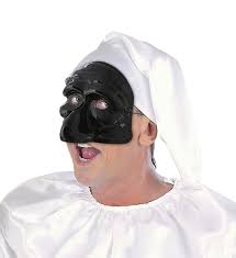 Costume adulto pulcinella commedia dell'arte (2). Mask In Pvc Pulcinella Abitiemaschere
