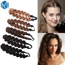 Tuck the hair over and around the headband's elastic. Hair Accessories Clothing Shoes Accessories Diy Synthetic Hairband Plaited Elastic Headband Braided Hair Bands Accessories