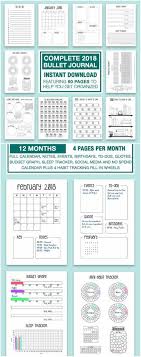 Complete 2018 Bullet Journal To Help Keep Your Year In Order And On Track Ad Bulletjournal Bullet Journal Print Planner Bullet Journal Journals Planners
