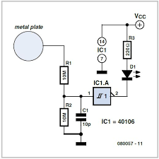 Any one give me the circuit diagram for 30cm range. Simple One Wire Touch Detector Schematic Circuit Diagram