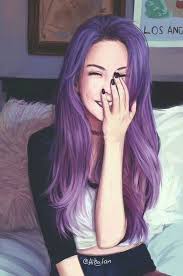 Oml This Is A Drawing So Goooooodd Digital Art Girl Purple Hair Hair