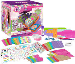 Card making kits help you create a card that reflects how you feel about the person you're sending it to, or the kind of greeting, thought, or pleasantry you want to share without going off on a tangent that doesn't quite fit. Card Crafting Explosion Arts And Crafts Box Complete Card Making Kit For Girls Birthday Gift Box To Tween Diy Greeting Cards Stationary Set Make Your Own Card Crafts For