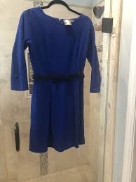 Print panel ponte knit dress. Ponte Dress By Girls From Savoy Blue Stretch Knit Ant Gem
