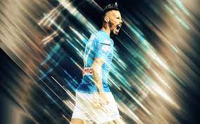 Download Wallpapers Marek Hamsik 4k Creative Art Blades Style Napoli Slovak Footballer Serie A Italy Blue Creative Background Football Ssc Napoli Best Creative Background Creative Art Marek Hamsik