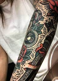 26 Ideas Tattoo Traditional Filler Schools Traditional Tattoo Sleeve Sleeve Tattoos For Women Tattoo Filler