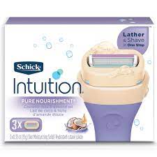 Schick hydro silk shaver finish 3 in 1. Amazon Com Schick Intuition Pure Nourishment Womens Razor Refills With Coconut Milk And Almond Oil Pack Of 3 Beauty