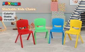They assist with helping kids pay attention to lessons and preparing for standardized testing. Joymor 12 Inch Stackable School Chairs For Kids Plastic Classroom Chairs Indoor Outdoor Kids Chairs For Home Preschool Daycare Center 12 Inch Blue Education Crafts Helioservice Office Products