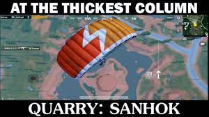 At The Thickest Column Sanhok Quarry Threatfromabove Pubg Achievement Missions Column Mission Missions
