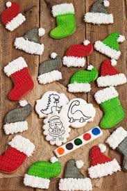 Dinosaur Christmas Cookies With A Pyo Stencil The Bearfoot Baker Christmas Cookies Christmas Sugar Cookies Christmas Cookies Gift