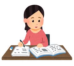 勉強をしている人のイラスト（女性） | かわいいフリー素材集 いらすとや