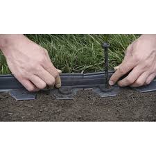 Suncast bbe10tc interlocking no dig border edging, 12 inch section, brick design & resin construction for garden, lawn, & landscape edging, 10 pack. Easyflex No Dig Plastic Landscape Edging Kit 40 Feet Black