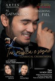 TRA MUSICA E SOGNO, presented by Manila Pianos Artist Series in  collaboration with Artes Organization, offers an evening of classical  crossover pieces that can evoke a wide range of feelings, from nostalgia