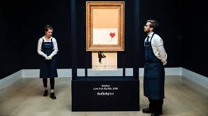 The shredding of banksy's painting in october 2018 at sotheby's created headlines around the world and now the art is worth much more. Banksy How Love Is In The Bin S Shredding Did Not Go To Plan Bbc News