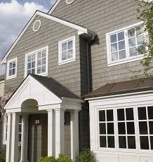 Similar Colors Are Spalding Gray 6074 And Pure White 7005 By Sherwin Williams Exterior Paint Colors Shingle Exterior House Paint Exterior