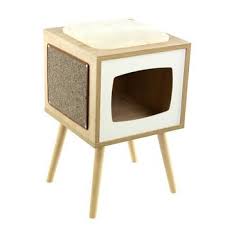 Maison Pour Chat Lucy I L38 X 38 X H62 Cm Autres Marques Animalerie Truffaut Maison Chat Chat Animalerie