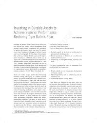 Tiger brands closed the polokwane and germiston enterprise factories on 4 march 2018. Pdf Investing In Durable Assets To Achieve Superior Performance Restoring Tiger Balm S Roar