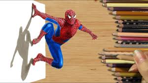 Into the spider verse color pencil drawing. 3d Colored Pencil Drawing Spider Man Speed Draw Jasmina Susak Youtube