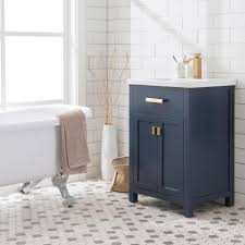 D bath vanity in pearl gray with cultured marble vanity top in white with white basin 24 Inch Vanities Bathroom Vanities Bath The Home Depot
