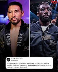 WBO and IBF middleweight champion Janibek Alimkhanuly reveals he would  "gladly" face Terence Crawford next 😤 'Bud' suggested a possible move to  160 pounds following his win over Canelo Alvarez 👀
