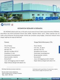 Diposting oleh loker cirebon di 15.28 1 komentar kesempatan kerja di pt.yamaha motor parts mfg karawang syarat: Lowongan Kerja Perawat Dan Tenaga Teknik Kefarmasian Detail Lowongan Pekerjaan Website Tracer Study Politeknik Harapan Bersama