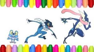 Rowlet coloring pokemon page 722. Pokemon Coloring Pages Froakie Frogadier And Greninja Youtube