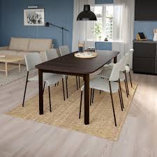 strandtorp udmund tafel met 6 stoelen bruin viarp beige bruin ikea in 2021 eetkamer inspiratie stoelen tafel