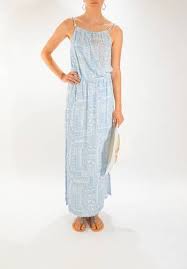 Buy Heidi Klein Maxi Dress Sky Blue White Marin Milou