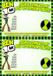 Ben tennyson is willing to join your party bringing fun and adventure while still fighting off the evil villain, vilgax. Ben 10 Printable Party Invitation Sheet Childrens Entertainer Parties Surrey Berkshire Hampshire Treasure Box Parties Supplies Kids Party Games Ideas