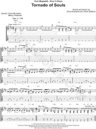 Chords, lead sheet indications and lyrics may be. Megadeth Tornado Of Souls Guitar Tab In B Minor Download Print Sku Mn0099273