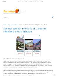 Cameron highland hotels • tanah rata • brinchang • cameron highland apartments • cameron highland homestays selamat datang ke cameron highland. Senarai Tempat Menarik Di Cameron Highland Untuk Dilawati Percutian Bajet
