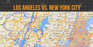 Comparing new york city's population ( 8.3 million) with the city of l.a.'s ( 3,884,307) doesn't make sense. So How Big Is Los Angeles Here S A Set Of Maps That Visualize It Compared To Other Major Cities