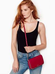 Nwt victoria's secret crossbody logo bag purse pink black stripe. Victoria S Secret Ball Stud Crossbody Bags They Come In 4 Colors Grey Black Pink And Red Perfect For Matching With Diff Crossbody Fashion Victoria Secret