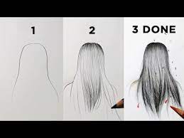 How To Draw A Girl In A Back View Fundara Tiktok Youtube Girl Hair Drawing Girl Drawing Easy Drawings
