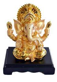 Lord Ganesh Beautiful Statue Hindu Good Luck God Leather Sofa Living Room Living Room Wall Designs Living Room Sofa Design