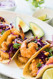 Oven Fried Crispy Shrimp Tacos With Quick Pickled Cabbage Kitchen Confidante Recipe Fries In The Oven Shrimp Taco Recipes Shrimp Tacos Easy
