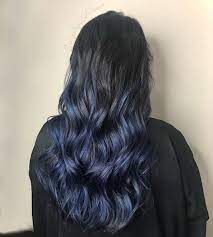 Follow My Instagram Unevneib Blue Hair Indigo Hair Dark Roots Blue Ends Balayage Ombre Color Melt Vivid Hair Color Blue Hair Dark Dark Blue Hair Indigo Hair