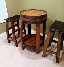 Whiskey Barrel Pub Table Handcrafted From A Whiskey Barrel Etsy In 2020 Wine Barrel Furniture Whiskey Barrel Furniture Barrel Furniture
