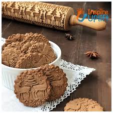 Christmas 3d Rolling Pin Desserts No Bake Cookies Embossed Rolling Pin