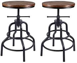Amazon Com Topower American Antique Industrial Design Metal Adjustable Height Bar Stoo In 2020 Industrial Style Dining Table Bar Stool Chairs Industrial Dining Chairs